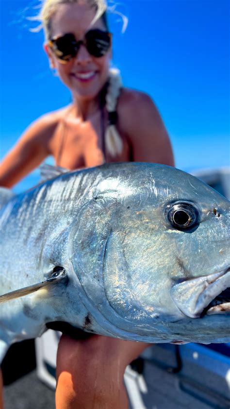 My Biggest top water fish yet. Fishing with Fish Huntress Amy